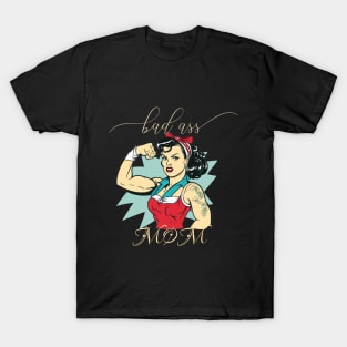 Bad Ass Mom-Retro Pop Art T-Shirt